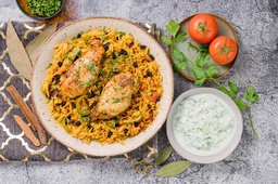 Arabian Chicken Kabsa and Refreshing Yoghurt Sauce
